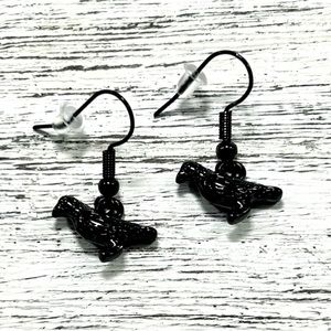 Handmade Halloween Crow Earrings!